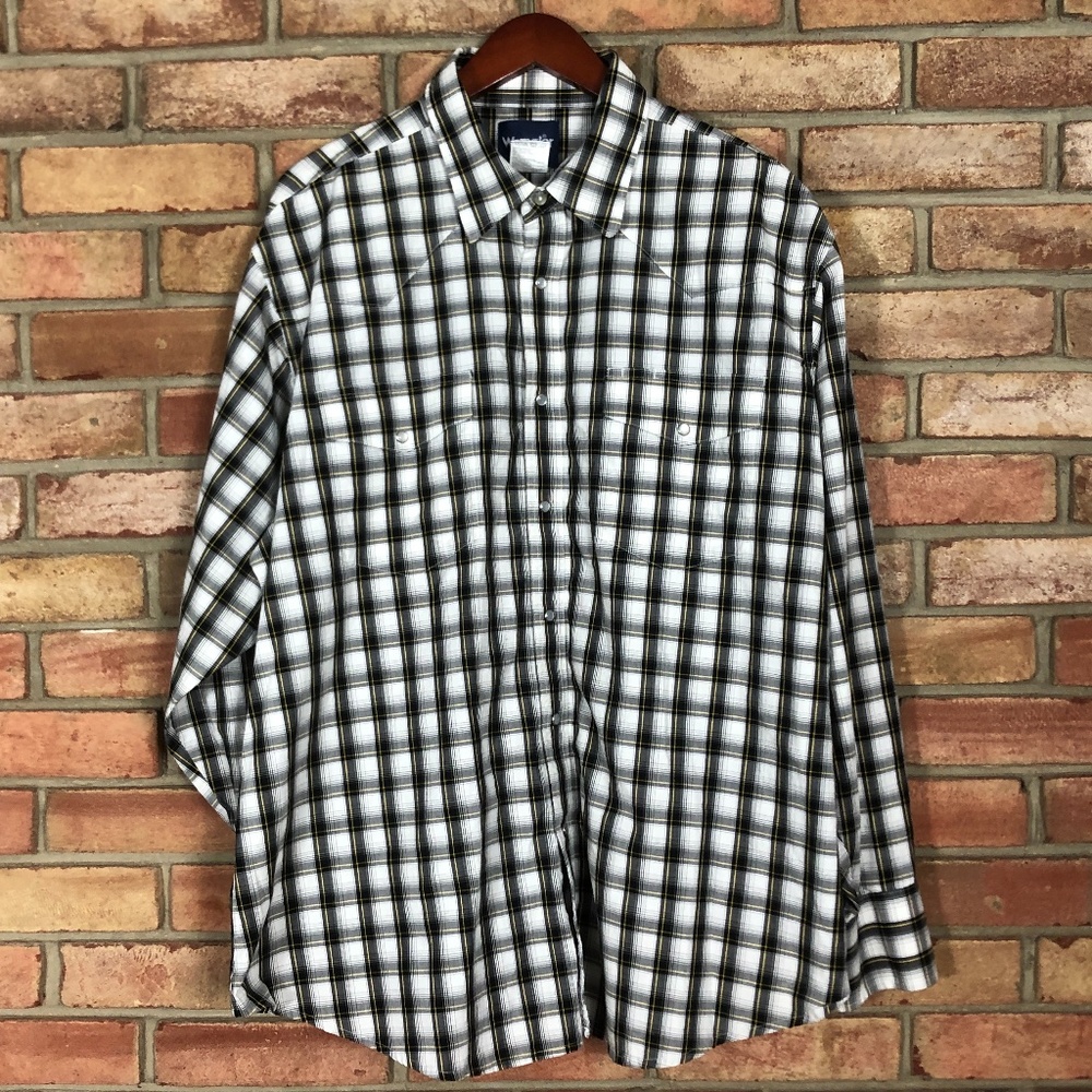 Wrangler Men's Western Style Pearl Snap Shirt